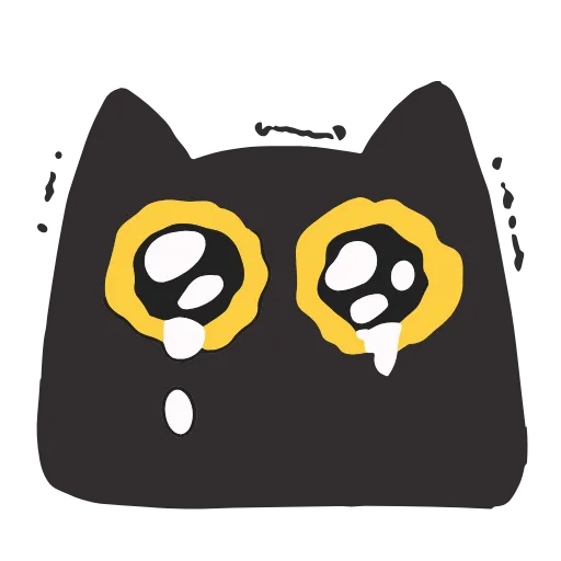Стикер 18 Black Kitty