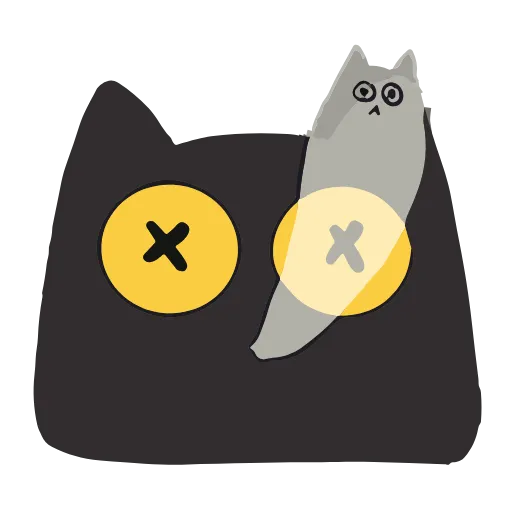 Стикер 10 Black Kitty