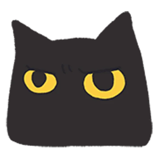 Стикер 7 black kitty sticker pack