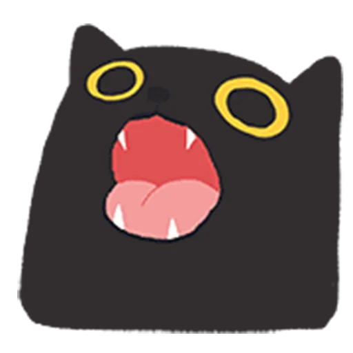 Стикер 31 black kitty sticker pack