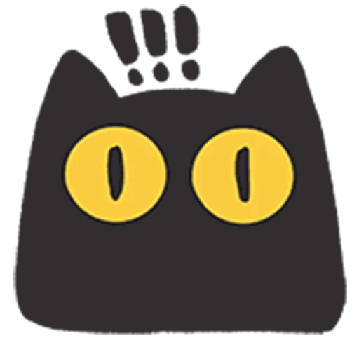 Стикер 4 black kitty sticker pack