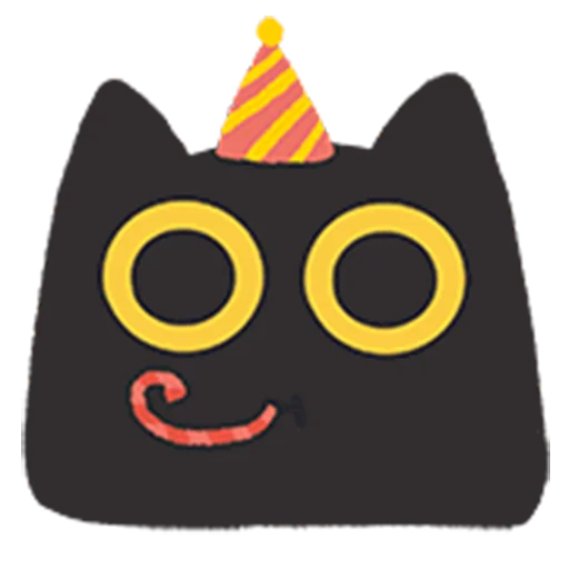 Стикер 12 black kitty sticker pack