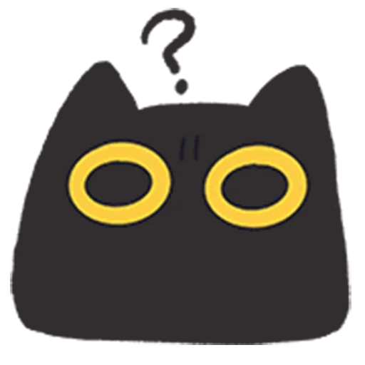 Стикер 2 black kitty sticker pack