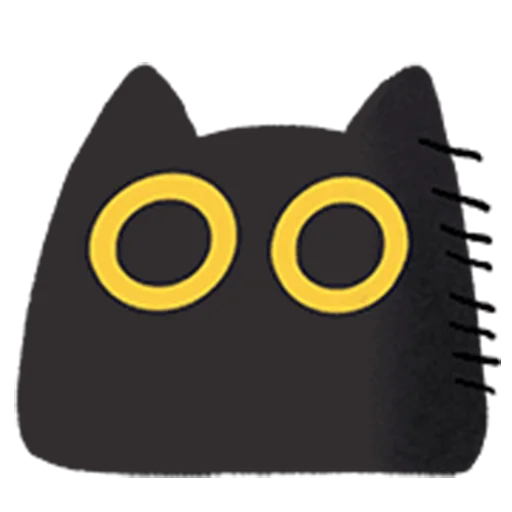 Стикер 25 black kitty sticker pack