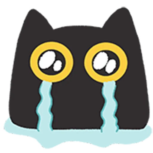 Стикер 19 black kitty sticker pack