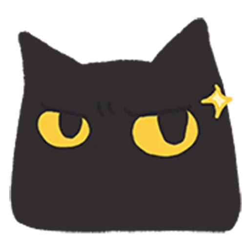 Стикер 8 black kitty sticker pack