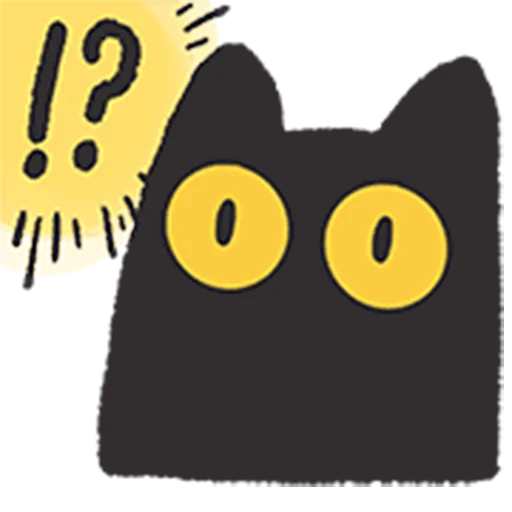 Стикер 28 black kitty sticker pack