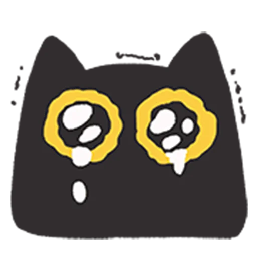 Стикер 18 black kitty sticker pack