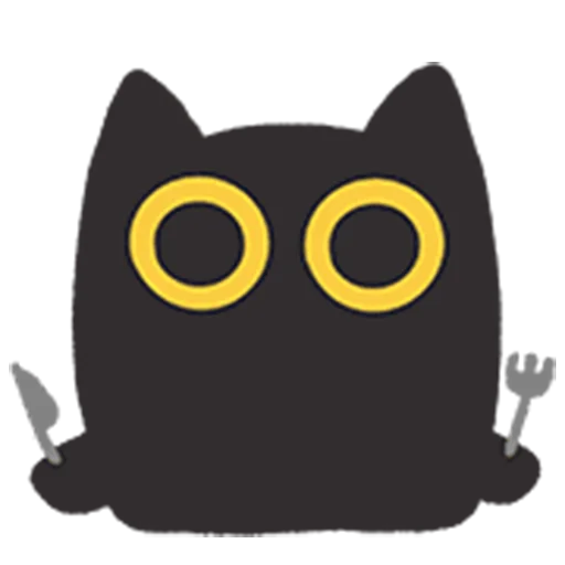 Стикер 23 black kitty sticker pack