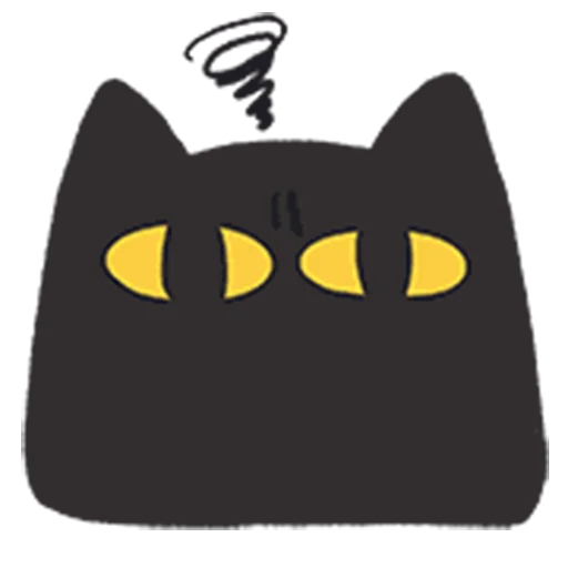 Стикер 20 black kitty sticker pack
