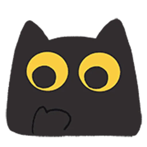 Стикер 5 black kitty sticker pack