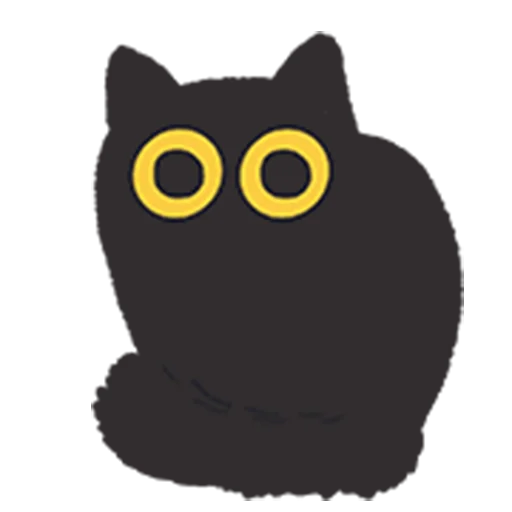 Стикер 30 black kitty sticker pack