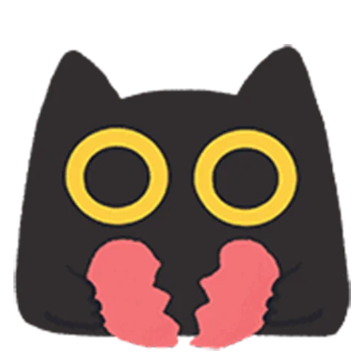 Стикер 22 black kitty sticker pack