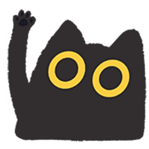 Стикер 29 black kitty sticker pack