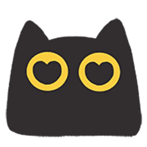 Стикер 6 black kitty sticker pack