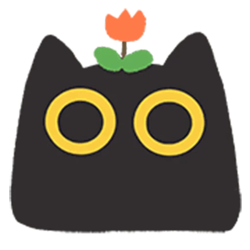 Стикер 24 black kitty sticker pack
