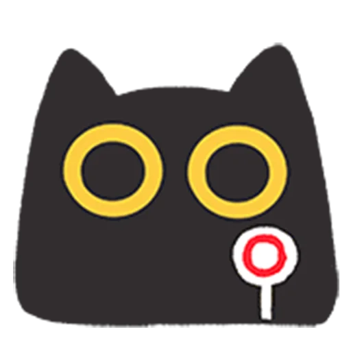 Стикер 15 black kitty sticker pack