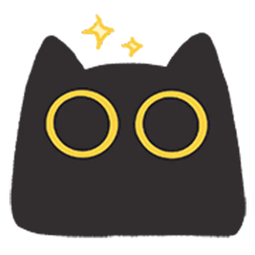 Стикер 3 black kitty sticker pack