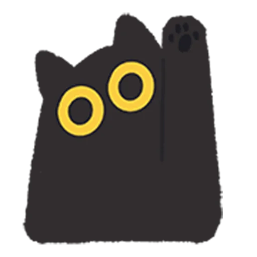 Стикер 34 black kitty sticker pack