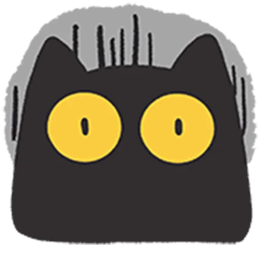 Стикер 9 black kitty sticker pack