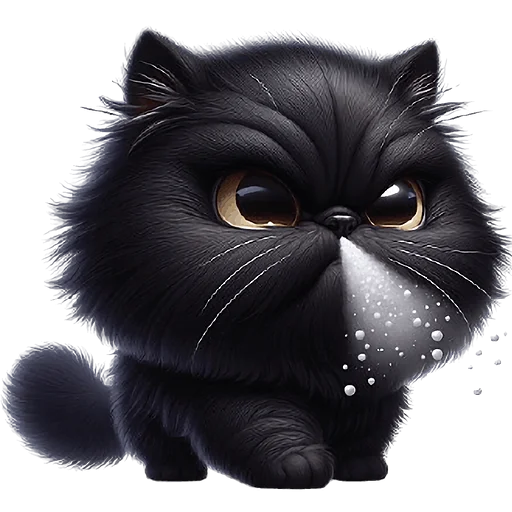 😤 Стикер «Черный котэ» для Telegram