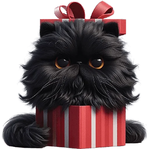 🎁 Стикер «Черный котэ» для Telegram