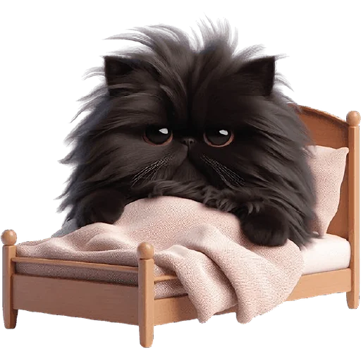 🥱 Стикер «Черный котэ» для Telegram