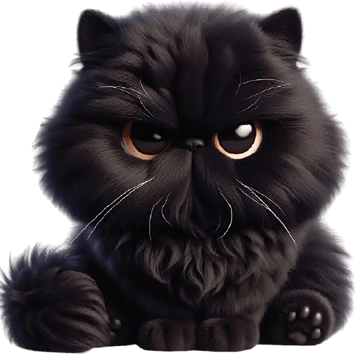 😒 Стикер «Черный котэ» для Telegram