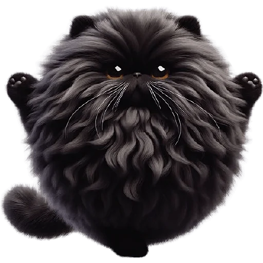 👹 Стикер «Черный котэ» для Telegram