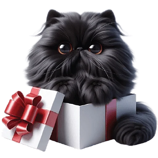 🎁 Стикер «Черный котэ» для Telegram