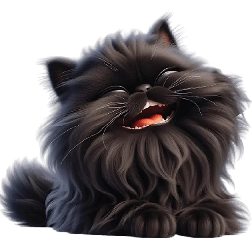 🤣 Стикер «Черный котэ» для Telegram