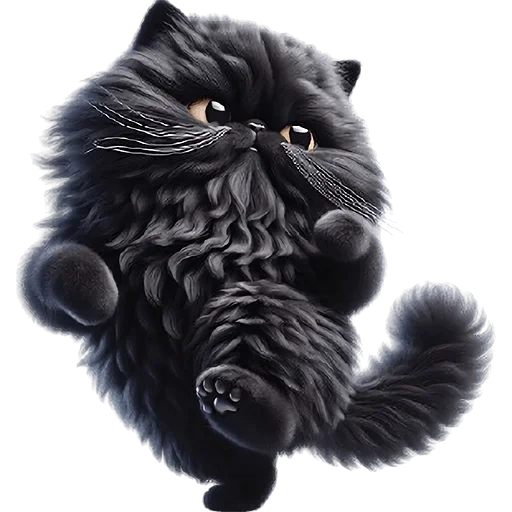 👻 Стикер «Черный котэ» для Telegram