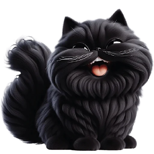 🤗 Стикер «Черный котэ» для Telegram