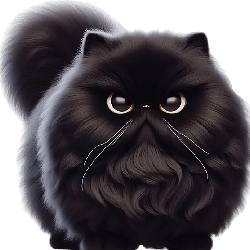 😠 Стикер «Черный котэ» для Telegram