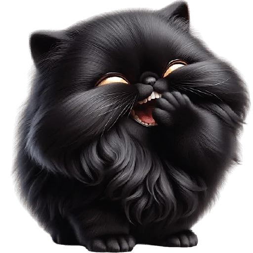 🤭 Стикер «Черный котэ» для Telegram