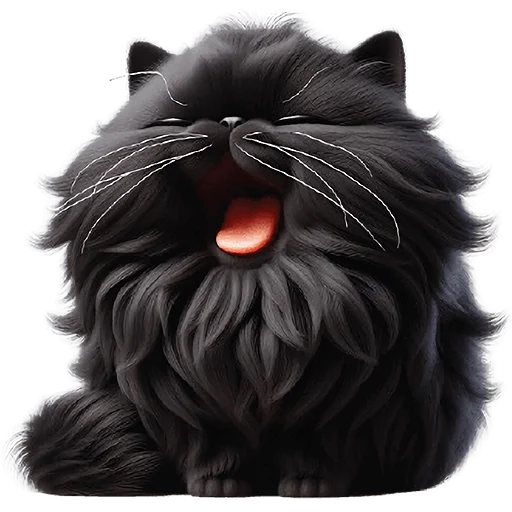 🥱 Стикер «Черный котэ» для Telegram