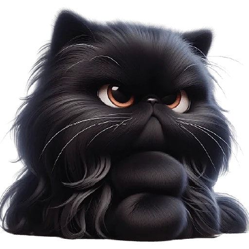 😤 Стикер «Черный котэ» для Telegram
