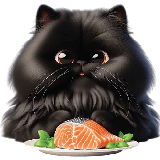 😋 Стикер «Черный котэ» для Telegram