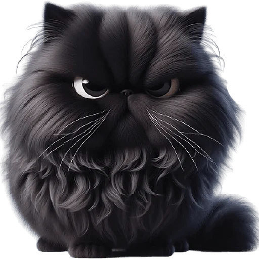 😤 Стикер «Черный котэ» для Telegram