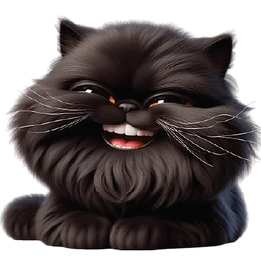 😄 Стикер «Черный котэ» для Telegram