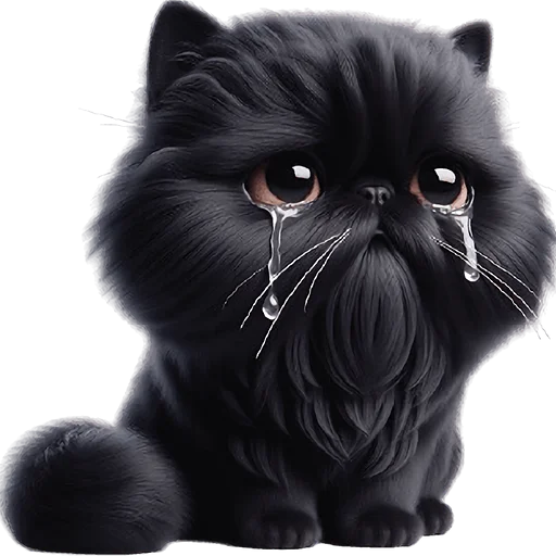 😢 Стикер «Черный котэ» для Telegram