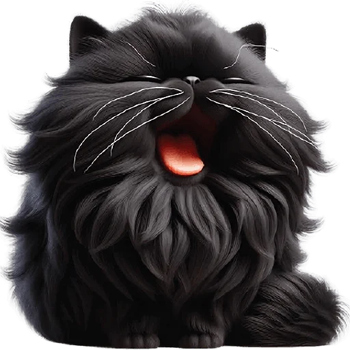 🥱 Стикер «Черный котэ» для Telegram