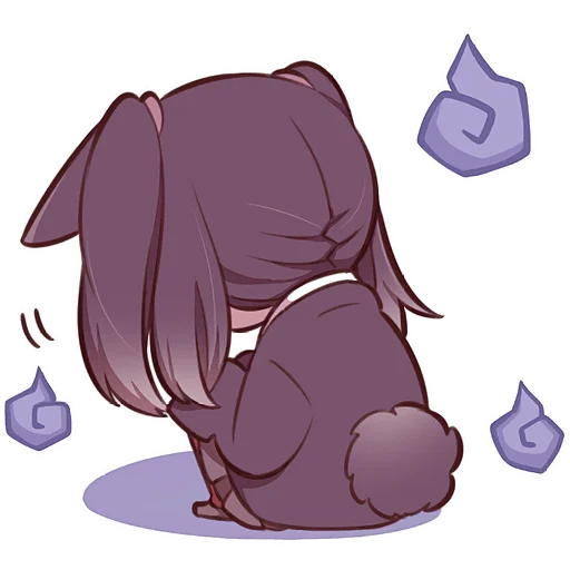 😞 Стикер «Черная зайка 2» для Telegram