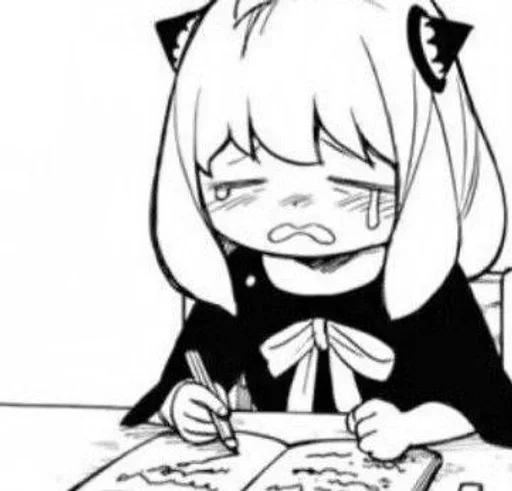 😭 Стикер «black white» для Telegram