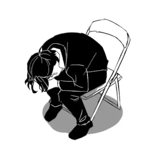 ☠️ Стикер «black white» для Telegram