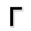 😉 Эмодзи «Черные буквы с контуром и наоборот» для Telegram