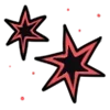 Стикер 10 Black White Red