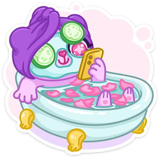 🛁 Стикер «Ежевичка» для Telegram