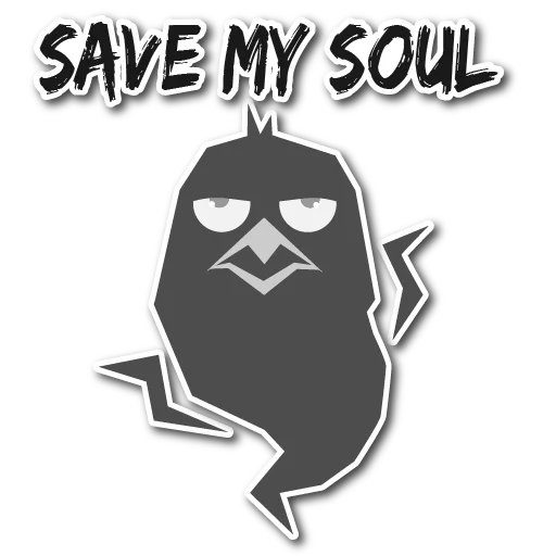 👻 Стикер «Дрозд Мерл» для Telegram
