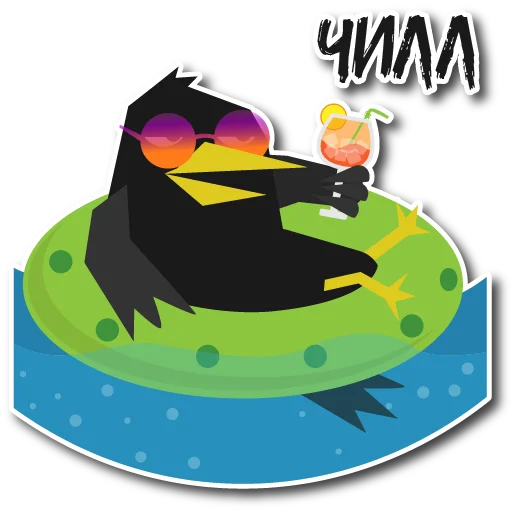 🤩 Стикер «Дрозд Мерл» для Telegram